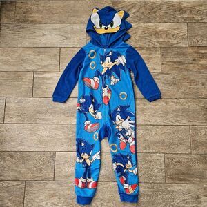 Sonic the Hedgehog Kids One Piece Pajama Blue